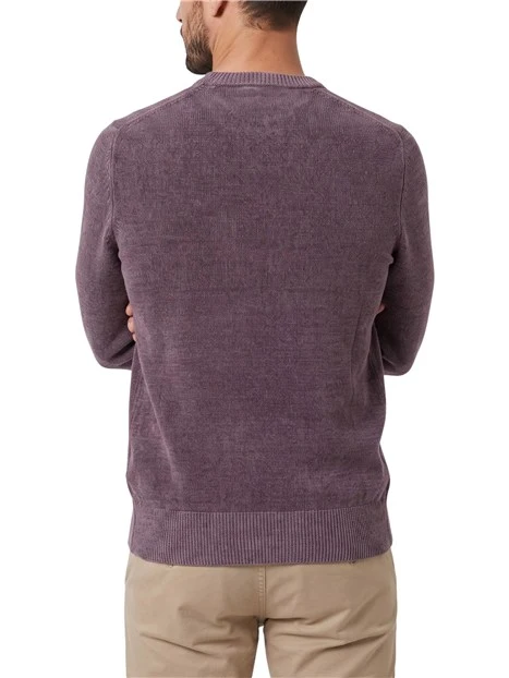 MAGLIA GIROCOLLO IN CINIGLIA UOMO VIOLA
