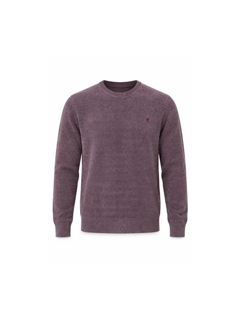 MAGLIA GIROCOLLO IN CINIGLIA UOMO VIOLA