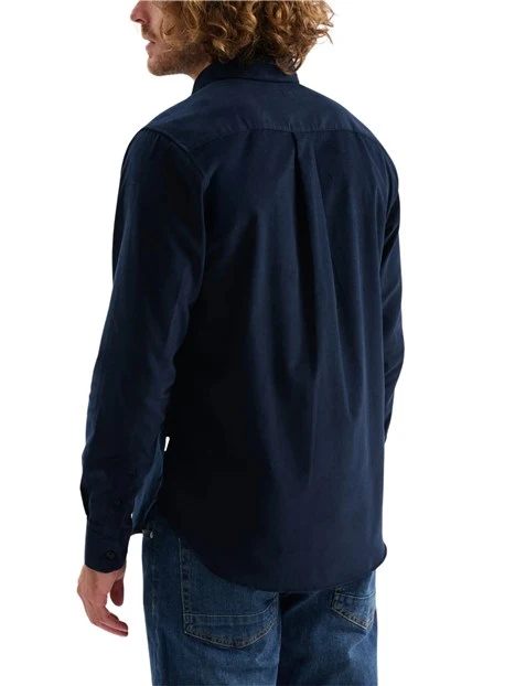 CAMICIA CASUAL IN VELLUTO UOMO BLU