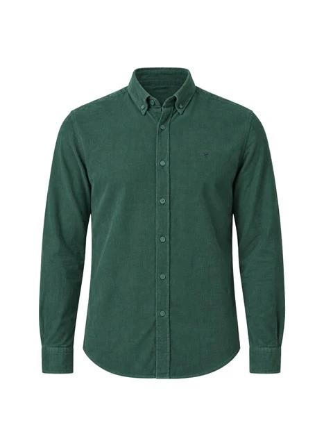 CAMICIA CASUAL IN VELLUTO UOMO VERDE