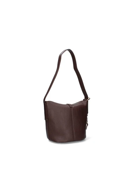 BORSA A SPALLA A SECCHIELLO DONNA MARRONE