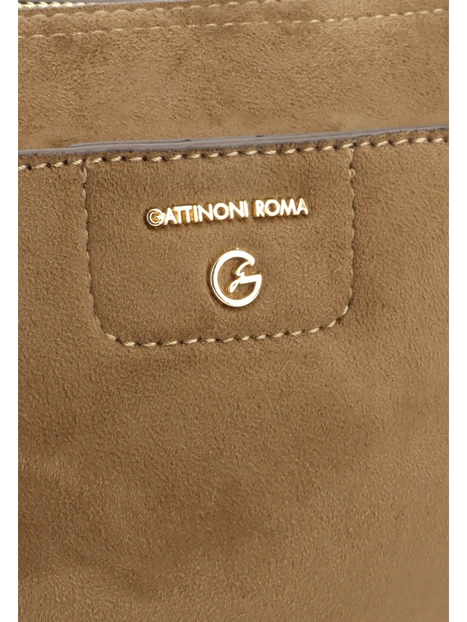 BORSA A SPALLA HOBO EFFETTO SCAMOSCIATO CON DOPPIA TRACOLLA DONNA MARRONE