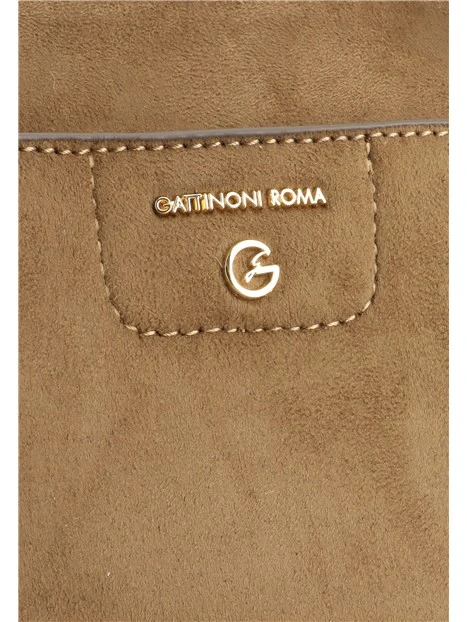 BORSA SHOPPING EFFETTO SCAMOSCIATO CON DOPPI MANICI E TRACOLLA DONNA MARRONE