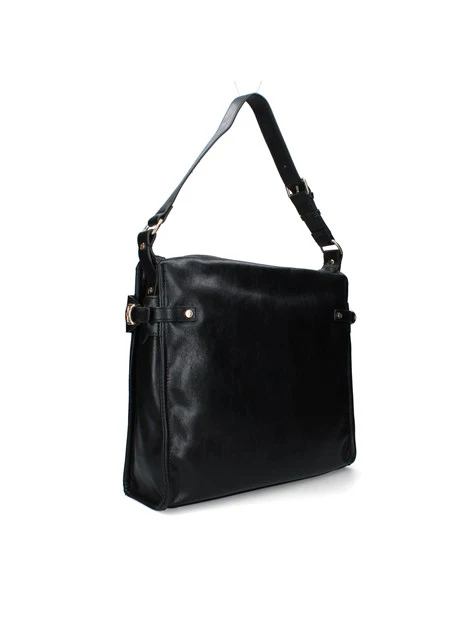 BORSA A SPALLA CON MANICI REGOLABILI DONNA NERO