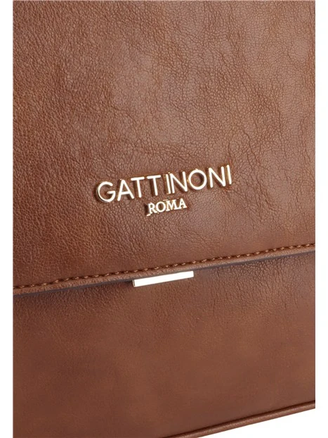 BORSA A MANO CON PATTA, MANICO E TRACOLLA DONNA MARRONE