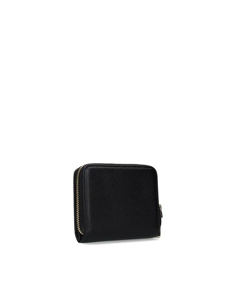 PORTAFOGLI PICCOLO CON ZIP PERIMETRALE DONNA NERO
