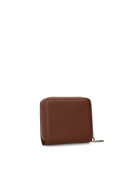 PORTAFOGLI PICCOLO CON ZIP PERIMETRALE DONNA MARRONE