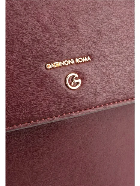 ZAINO CON PATTA FRONTALE E LINEA STRUTTURATA DONNA BORDEAUX
