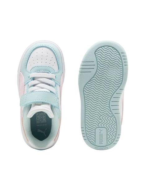 SNEAKERS BASSE CON STRAPPO BAMBINA CELESTE