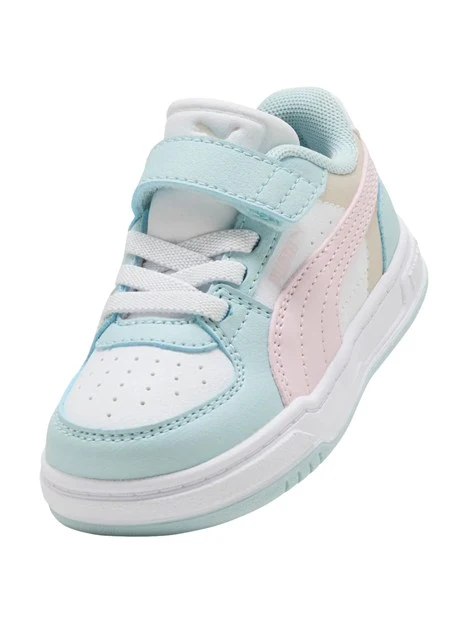 SNEAKERS BASSE CON STRAPPO BAMBINA CELESTE