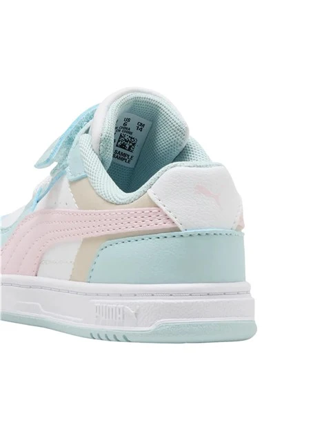 SNEAKERS BASSE CON STRAPPO BAMBINA CELESTE