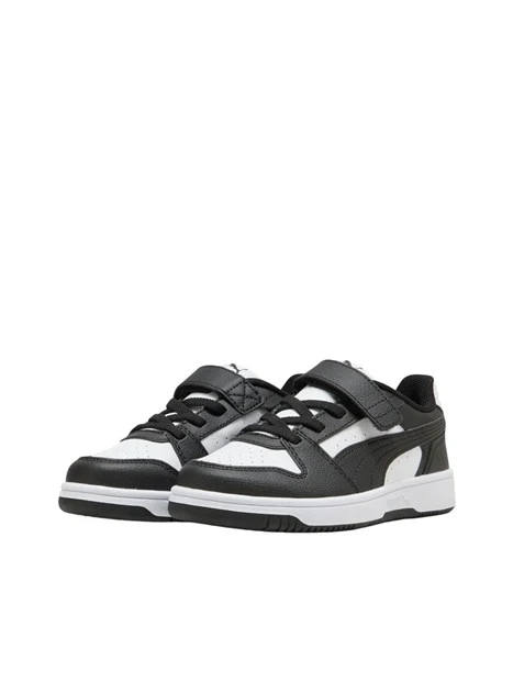 SNEAKERS BASSE CON STRAPPO E LACCI BAMBINO NERO