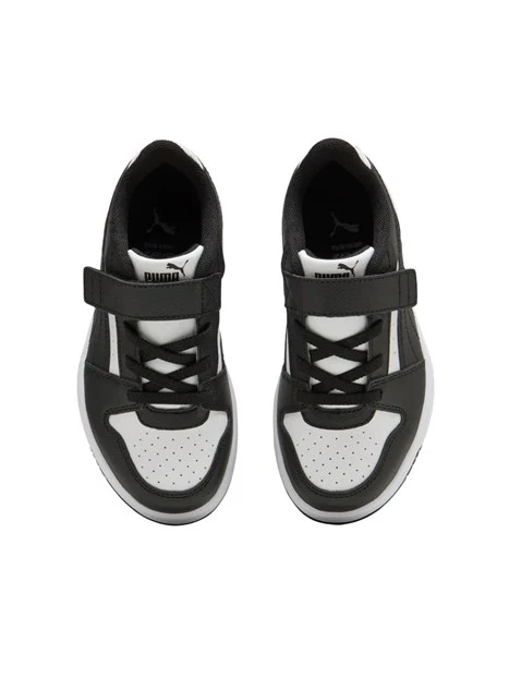 SNEAKERS BASSE CON STRAPPO E LACCI BAMBINO NERO