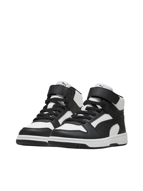 SNEAKERS ALTE CON STRAPPO E LACCI BAMBINO NERO