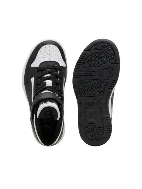SNEAKERS ALTE CON STRAPPO E LACCI BAMBINO NERO