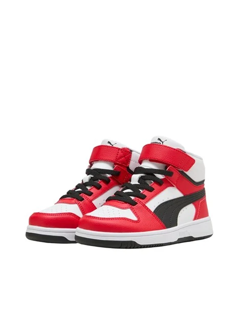 SNEAKERS ALTE CON STRAPPO E LACCI BAMBINO ROSSO