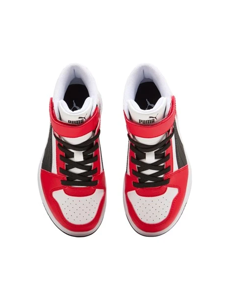 SNEAKERS ALTE CON STRAPPO E LACCI BAMBINO ROSSO