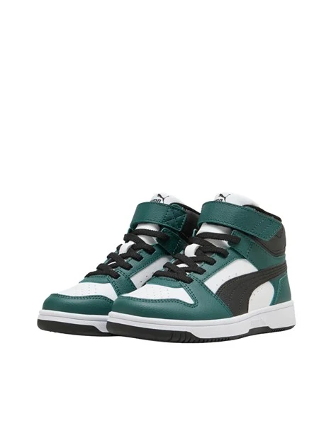 SNEAKERS ALTE CON STRAPPO E LACCI BAMBINO VERDE