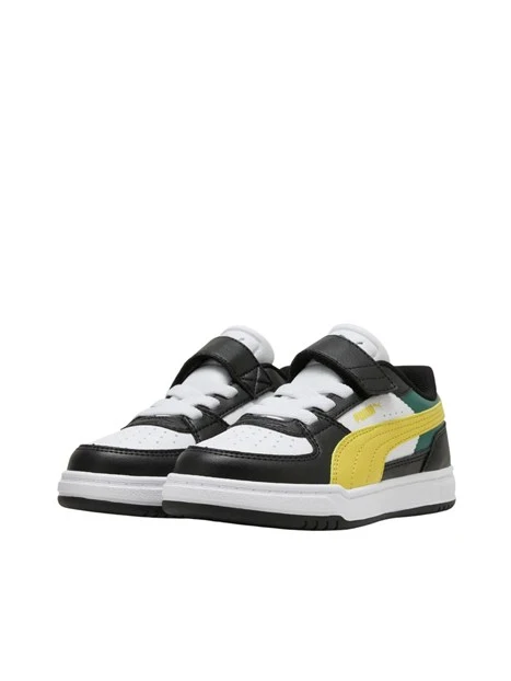 SNEAKERS BASSE COLOR BLOCK CON STRAPPO BAMBINO NERO