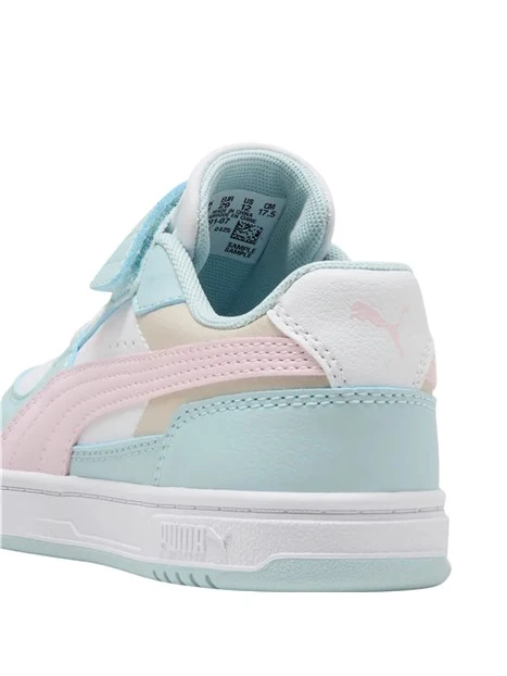 SNEAKERS BASSE COLOR BLOCK CON STRAPPO BAMBINA CELESTE