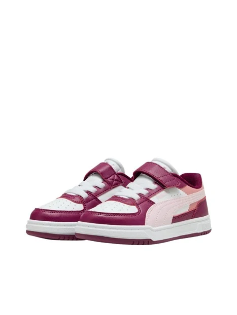 SNEAKERS BASSE COLOR BLOCK CON STRAPPO BAMBINO FUCSIA