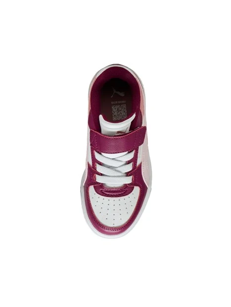 SNEAKERS BASSE COLOR BLOCK CON STRAPPO BAMBINO FUCSIA