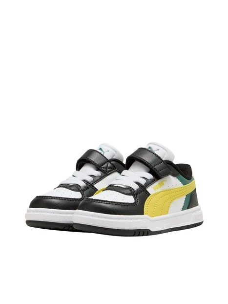 SNEAKERS BASSE PRIMI PASSI COLOR BLOCK CON STRAPPO BAMBINO NERO
