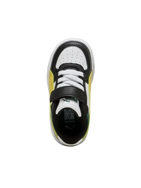 SNEAKERS BASSE PRIMI PASSI COLOR BLOCK CON STRAPPO BAMBINO NERO