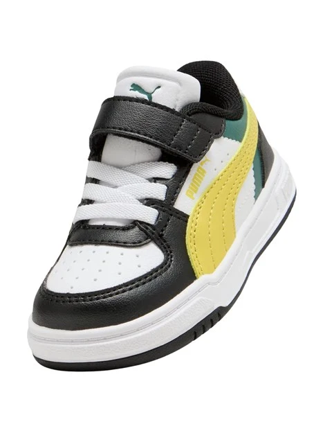 SNEAKERS BASSE PRIMI PASSI COLOR BLOCK CON STRAPPO BAMBINO NERO