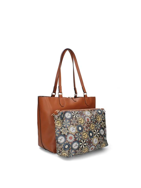 BORSA SHOPPING 2 IN 1 DONNA MARRONE
