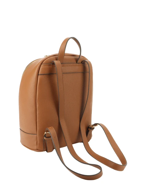 ZAINO CON TASCA FRONTALE CON ZIP DONNA CUOIO