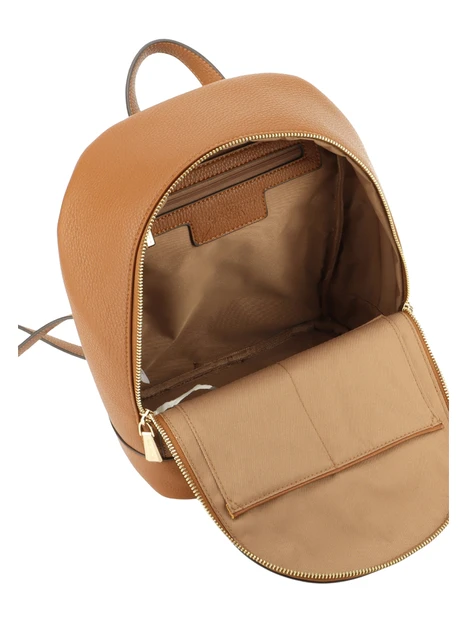 ZAINO CON TASCA FRONTALE CON ZIP DONNA CUOIO
