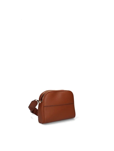 BORSA A TRACOLLA COMPATTA DONNA MARRONE