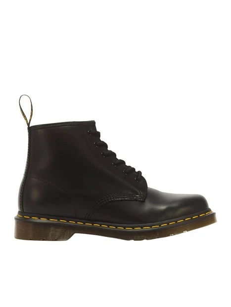 ANFIBI IN PELLE SMOOTH CON CUCITURE A CONTRASTO DONNA NERO