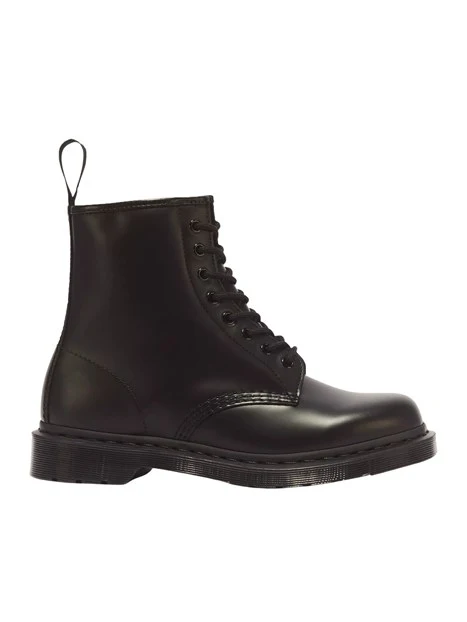 ANFIBI IN PELLE SMOOTH CON CUCITURE TONO SU TONO UNISEX ADULTO NERO