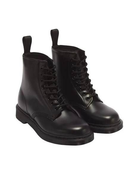 ANFIBI IN PELLE SMOOTH CON CUCITURE TONO SU TONO UNISEX ADULTO NERO