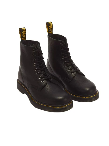 ANFIBI IN PELLE AMBASSADOR A 8 OCCHIELLI UOMO NERO