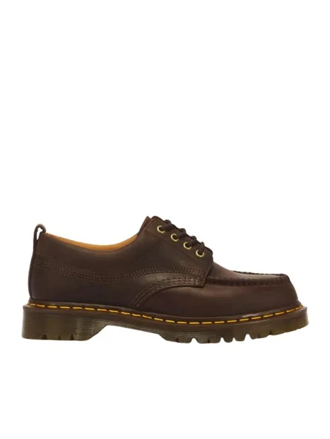 STRINGATE DERBY IN PELLE CRAZY HORSE CON PUNTA MOC TOE UOMO MARRONE