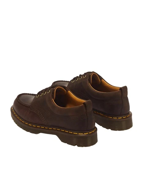 STRINGATE DERBY IN PELLE CRAZY HORSE CON PUNTA MOC TOE UOMO MARRONE
