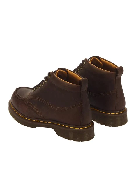 ANFIBI IN PELLE CRAZY HORSE CON PUNTA MOC TOE UOMO MARRONE