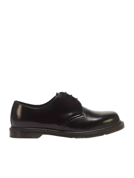 STRINGATE DERBY IN PELLE POLISHED SMOOTH CON FONDO BASSO UOMO NERO