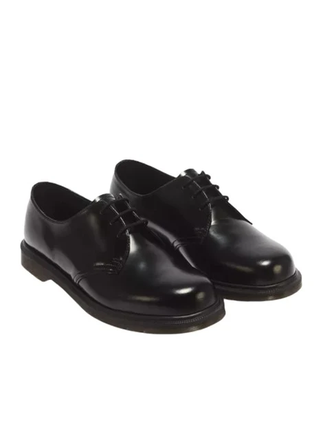 STRINGATE DERBY IN PELLE POLISHED SMOOTH CON FONDO BASSO UOMO NERO