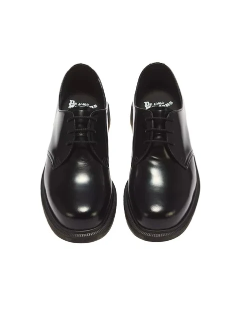 STRINGATE DERBY IN PELLE POLISHED SMOOTH CON FONDO BASSO UOMO NERO