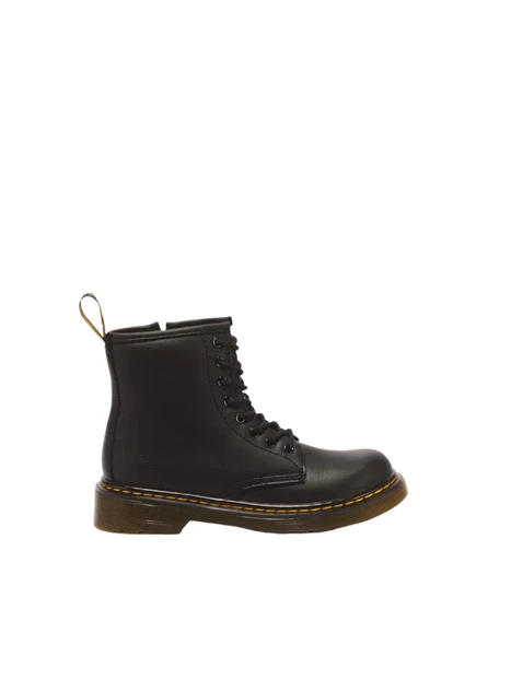 ANFIBI IN PELLE INDUSTRIAL BEAR CON CUCITURE A CONTRASTO UNISEX BAMBINO NERO