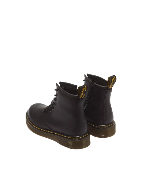 ANFIBI IN PELLE INDUSTRIAL BEAR CON CUCITURE A CONTRASTO UNISEX BAMBINO NERO