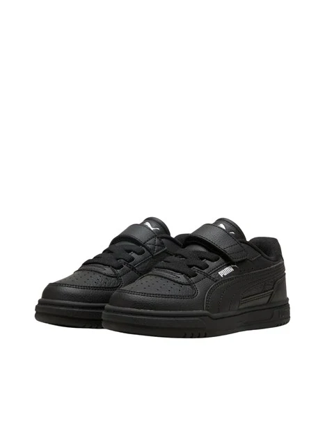 SNEAKERS BASSE RETRÒ CON STRAPPO BAMBINO NERO