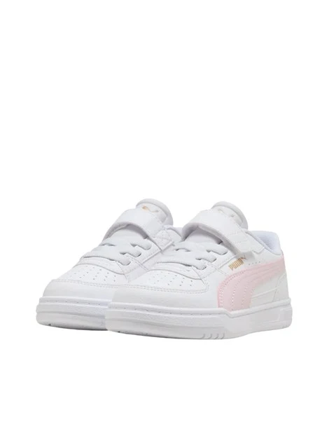 SNEAKERS BASSE RETRÒ CON STRAPPO BAMBINA BIANCO