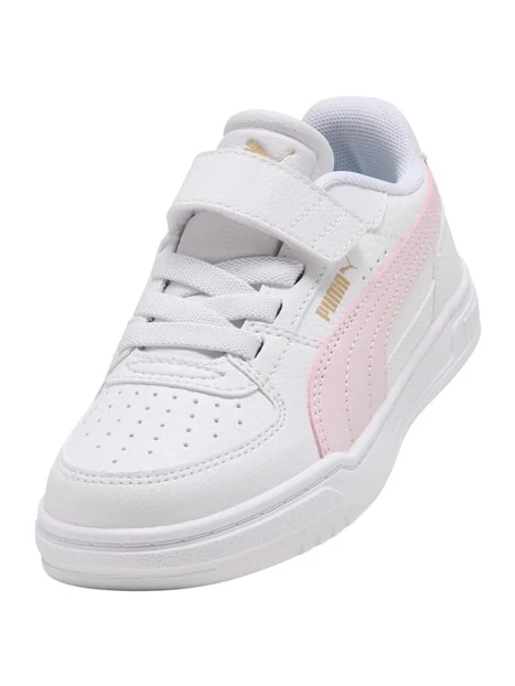 SNEAKERS BASSE RETRÒ CON STRAPPO BAMBINA BIANCO