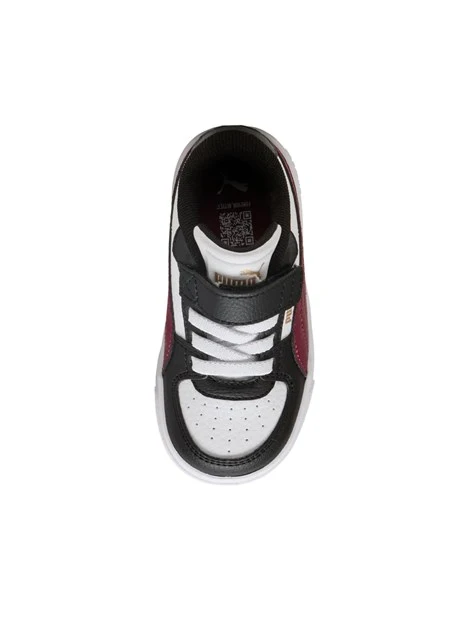 SNEAKERS BASSE PRIMI PASSI STILE RETRÒ CON STRAPPO UNISEX BAMBINO NERO