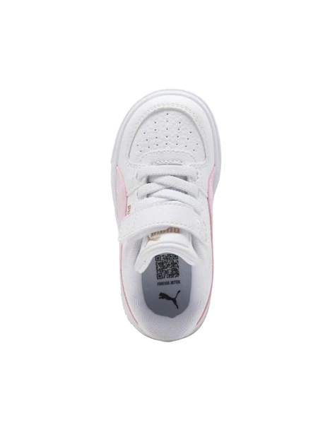 SNEAKERS BASSE PRIMI PASSI RETRÒ CON STRAPPO BAMBINA BIANCO